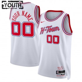 Barn Houston Rockets Tröja Skräddarsydda Nike 2023-24 City Edition Vit Swingman
